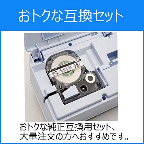 AKEN 24mm テプラ テープ 白地黒文字 SS24K キングジム テプラPRO テープ カートリッジ Tepra 互換品 非純正