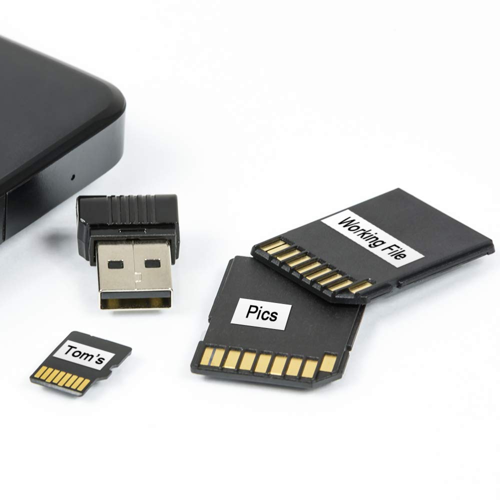 Aken kompatibel Schriftband als Kompatibel mit Brother P touch Bänder TZe 6mm Band TZe-211 TZe211 TZ-211 Schwarz Weiß, für Beschriftungsgerät P touch 1010 1280 H105 H110 D400 D600 Cube, 5er Packung