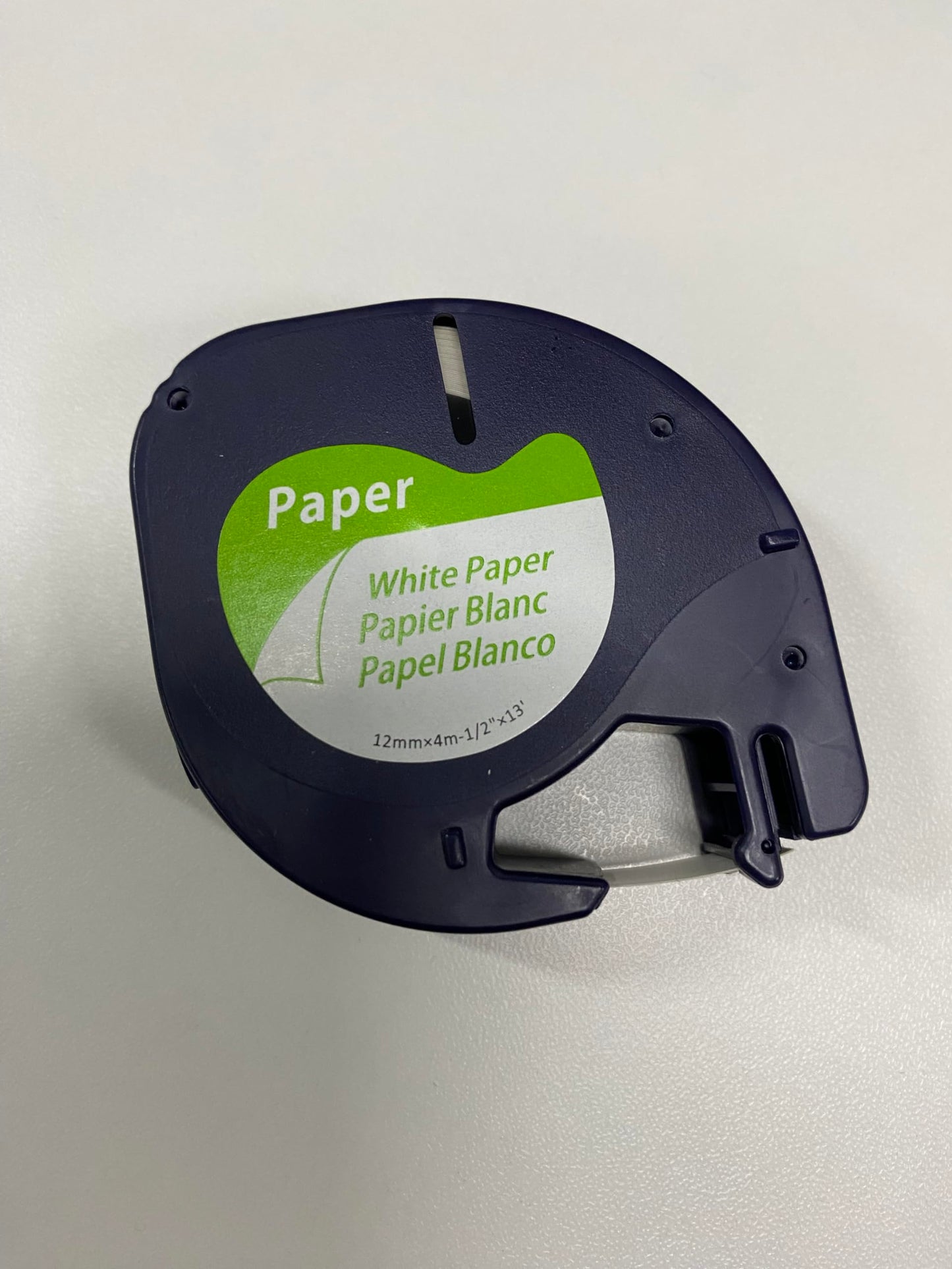 Aken Etikettenband Kompatibel mit Dymo Letratag Papier Etikettenband 91220 Schwarz auf Weiß Paper White 12mm x 4m (10697 91200 S0721520) Kompatibel mit Dymo LetraTag XR XM LT-100H LT-100T LT-110T