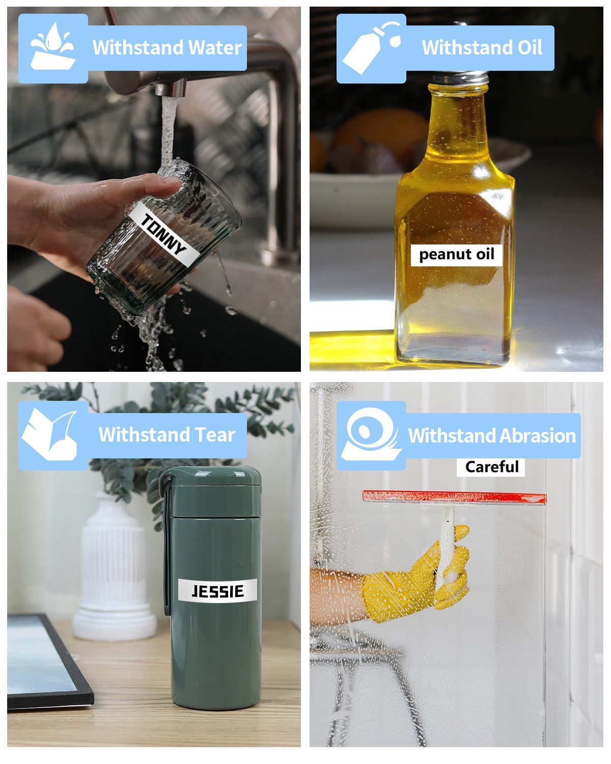 Aken kompatible Bänder als Ersatz für Dymo letraTag Etikettenband Kunststoff 12mm x 4m Farbig, Schwarz auf Weiß/Gelb/Rot/Grün/Blau, für Dymo LT-100H LT-110T QX50 XR 2000, 91221 91222 91223 91224 91225