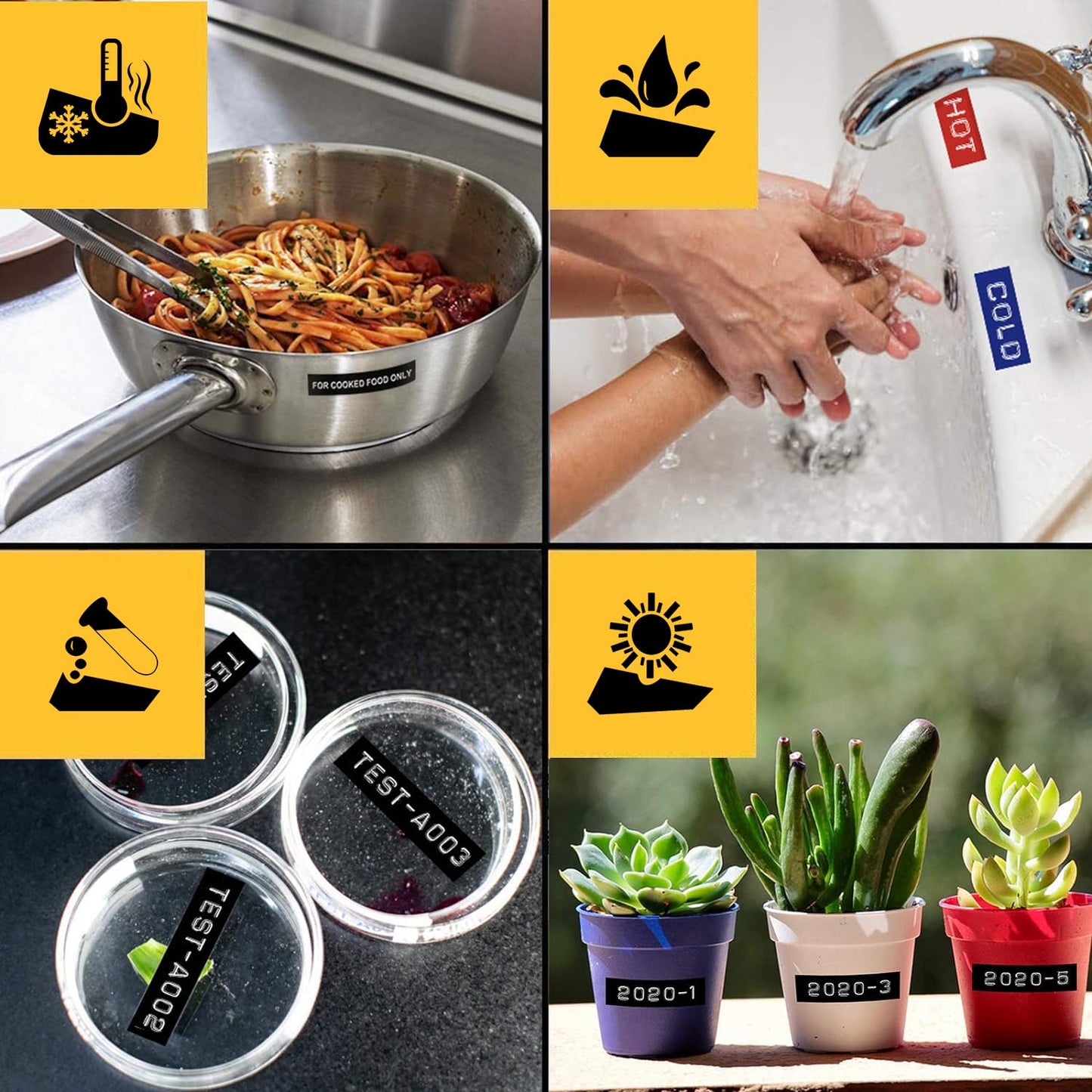 Aken compatibile con 3D Nastro Etichette a Rilievo 9mm in sostituzione di Etichette Adesive a Rilievo in Vinile per Junior Omega Etichettatrici, S0847750 Bianca su Nero