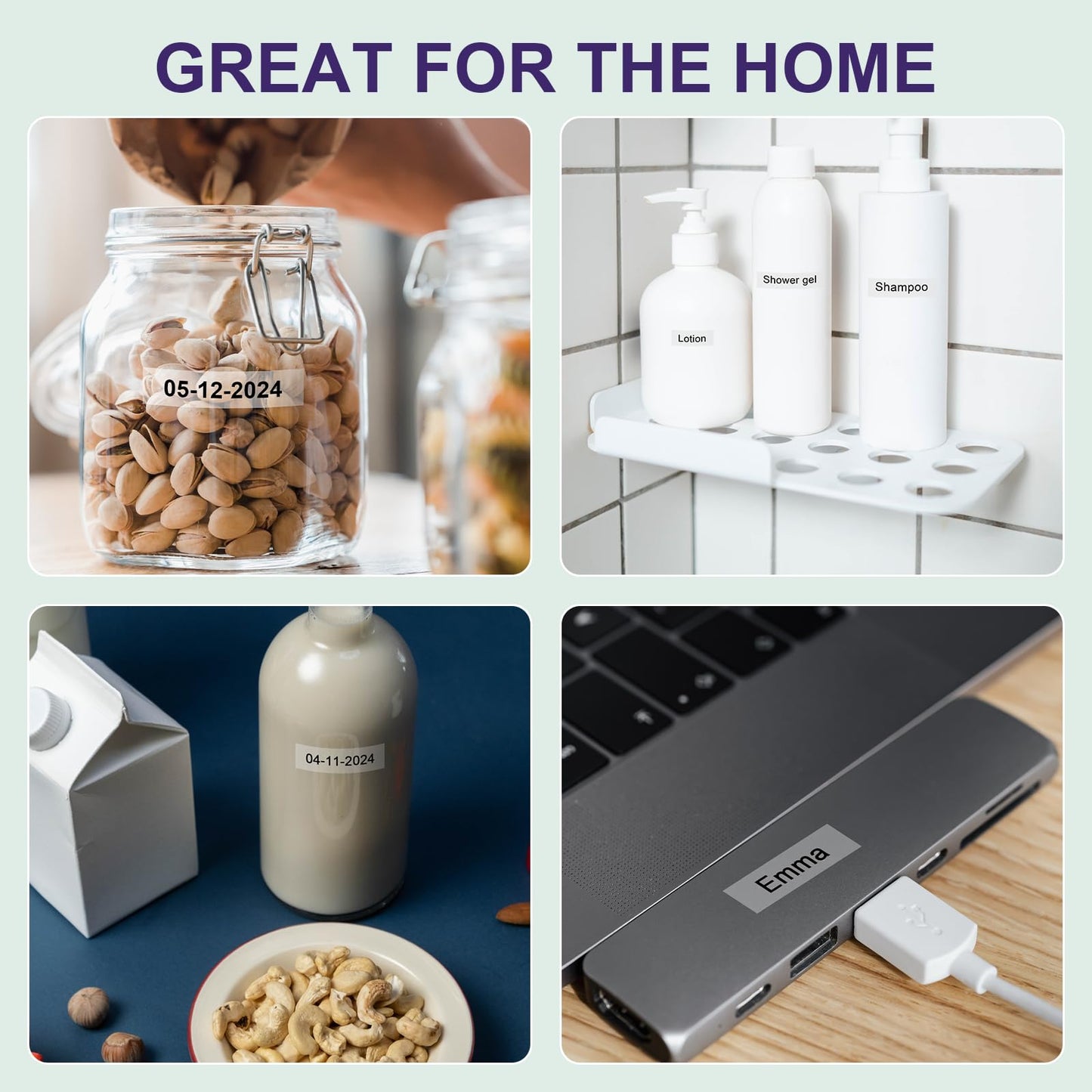 Aken Compatible pour Dymo Letratag Ruban Transparent Compatible pour Dymo LT-100H Letratag XR LT-100T LT-110T Étiqueteuse, Compatible pour Dymo Letratag Ruban Plastique 12mm x 4m S0721530 12267