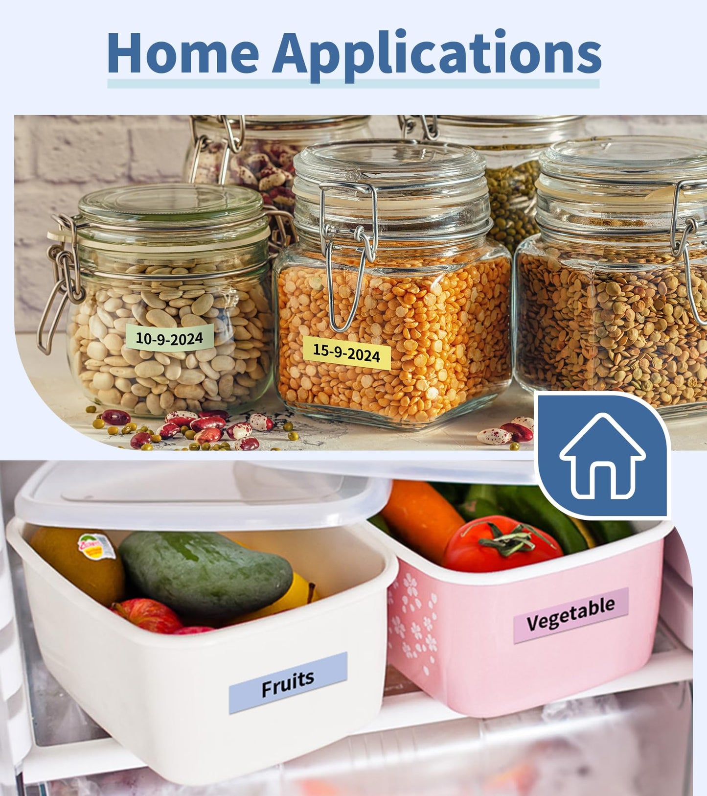 Aken Compatible TZe Label Tape 12mm with Brother P Touch Label Printer Tape Compatible with Brother PT-1000 H100R H110 D210 D400, Black on Yellow/Green/Pastel Purple/Pink/Blue