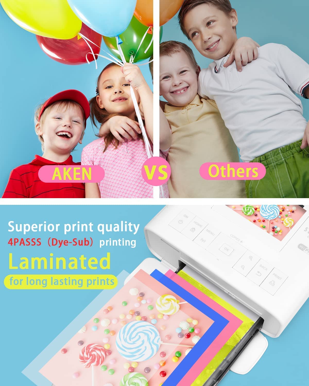 Compatible Canon Selphy CP1300 Ink and Paper KP-108IN KP108 for Canon Selphy CP1500 CP1300 CP1200 CP1000 CP910 CP900 CP810 CP Photo Printer,3 Color Ink Cartridges and 108 Sheets Glossy 4x6 Photo Paper