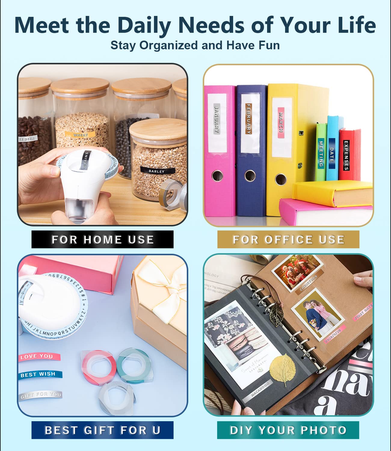 Aken Omega S Embossing Label Maker Machine with Tapes, 3D Vintage Embosser Handheld Label Printer,Portable Lettering Embossed Labeler with 6 Colors Embossing Tape for Office Home DIY Organization